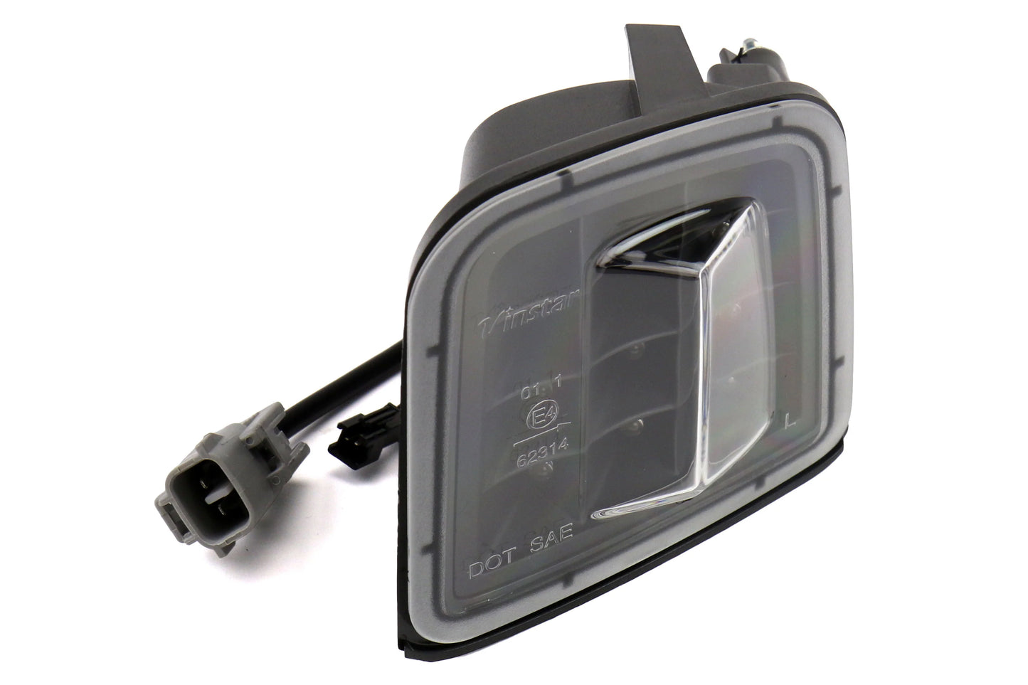 OLM USDM LED Front Turn Signal Housings - Clear Lens with Black Reflector - 2015-17 Subaru WRX / STI