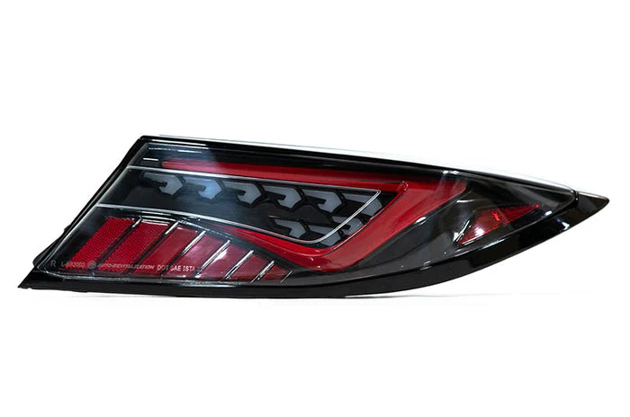 OLM Scythe Style LED Taillights (ClearLens, Black Base, Red Bar) - 2022-24 GR86 / BRZ