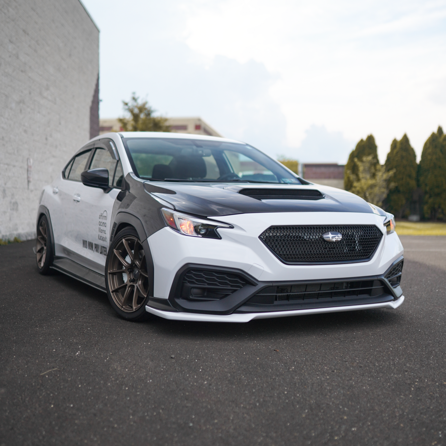 JDMuscle [22-25 WRX] Carbon Fiber Hood Scoop - OE Style