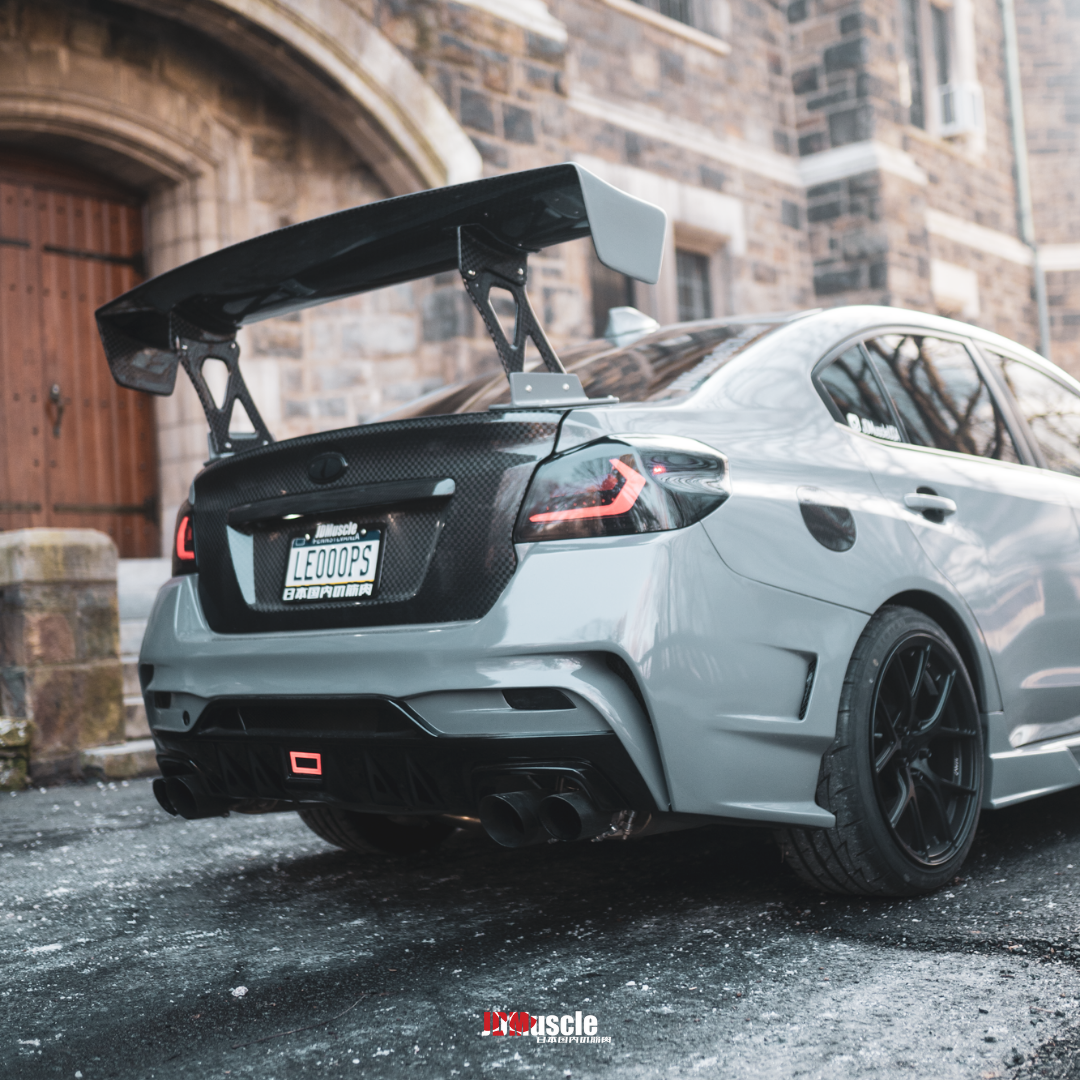 JDMuscle [15-21 WRX/STI] Tanso Carbon Fiber OE Style Trunk w/ Garnish | Multiple Carbon Fiber Weave Available