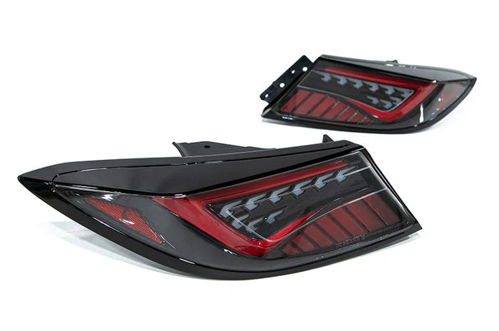 OLM Scythe Style LED Taillights (ClearLens, Black Base, Red Bar) - 2022-24 GR86 / BRZ