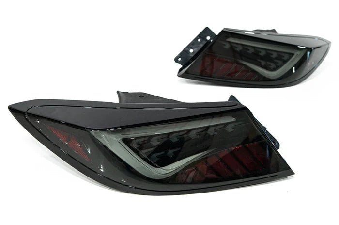 OLM Scythe Style LED Taillights (Smoke Lens, Black Base, White Bar) - 2022-24 GR86 / BRZ