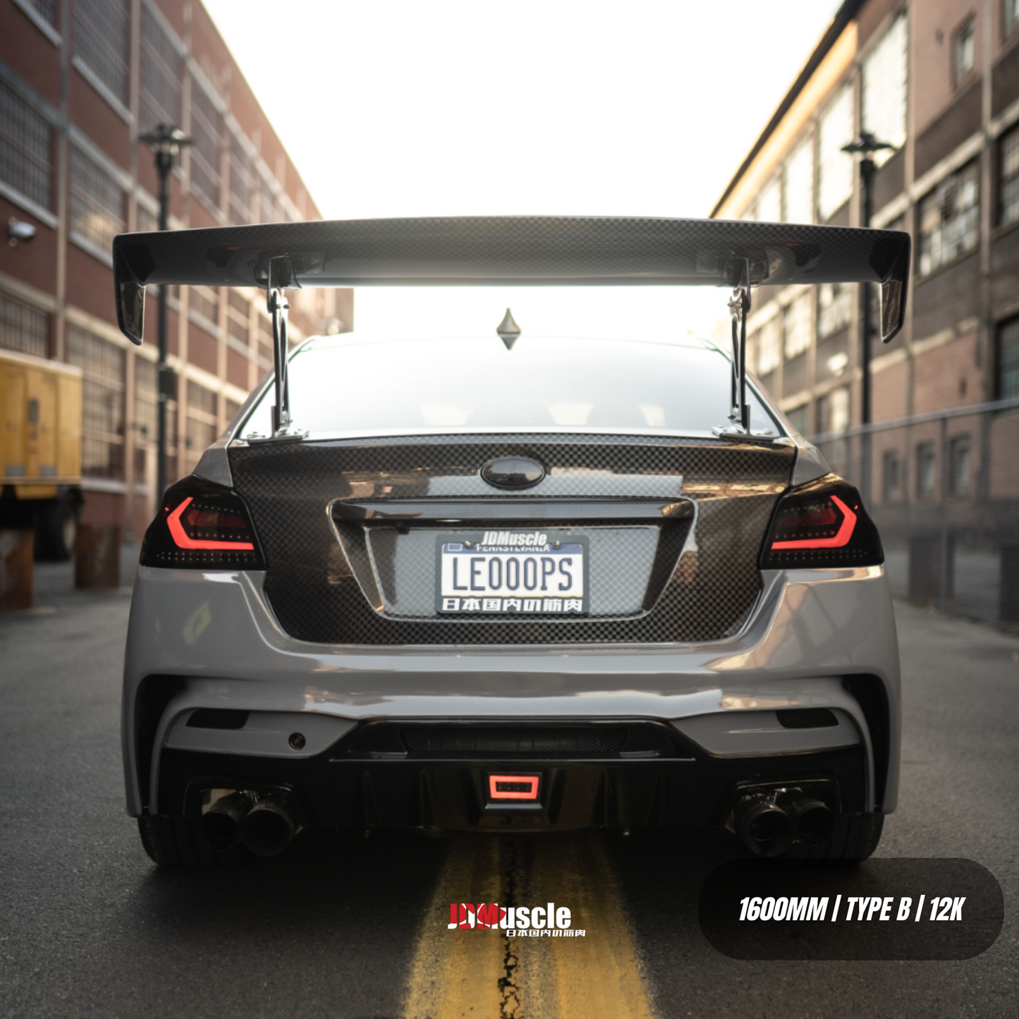 JDMuscle 15-21 WRX/STI Carbon Fiber Replacement Spoiler Base for JDMuscle VS Style Euro GT or Varis GT Wing