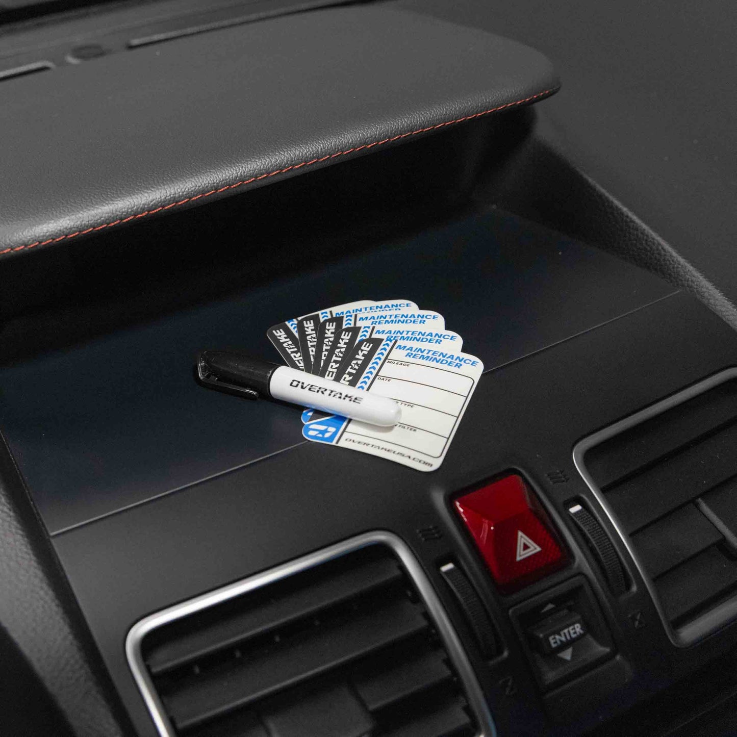 OVERTAKE Oil Change Reminder Sticker - 5 Pack