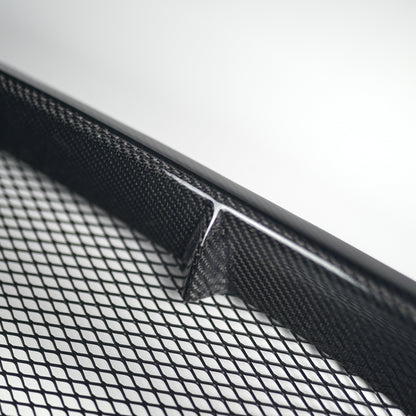 JDMuscle Tanso Carbon Fiber / Gloss Black Grille V4 - 15-17 WRX/STI
