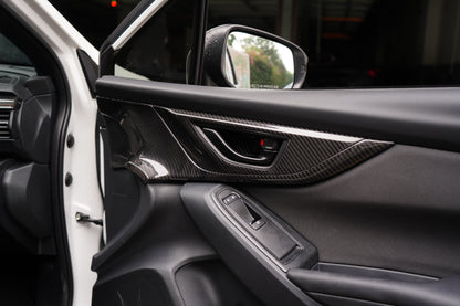 JDMuscle [22-25 WRX] Tanso Dry Carbon Fiber Front Door Larger Pannel Covers - 2 PC