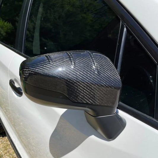 Compressive Tuning Mirror Caps - Carbon Fiber