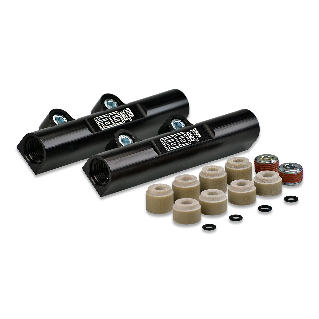 IAG V3 Top Feed Fuel Rails For 2002-14 Subaru WRX, 07-21 STI, 08-12 LGT, 06-13 FXT (Black Finish)