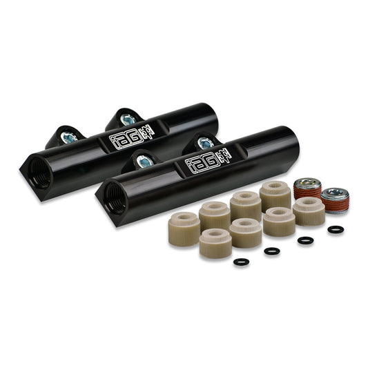 IAG V3 Top Feed Fuel Rails For 2002-14 Subaru WRX, 07-21 STI, 08-12 LGT, 06-13 FXT (Black Finish)