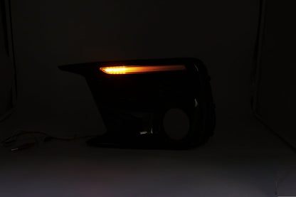 JDMuscle [18-21 WRX/STI] JDM Style Sequential Turn+Drl Bezel w/ Fog Light Cut Out | JDM-WRX18-133008