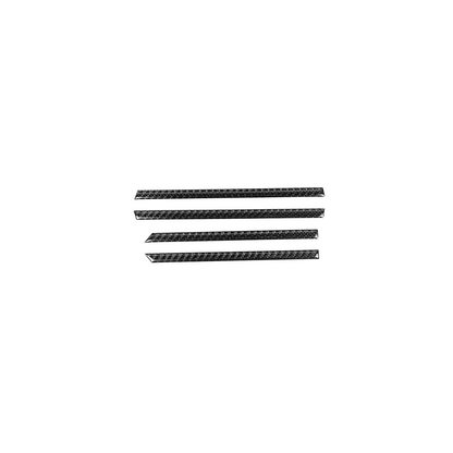 JDMuscle [22-25 WRX] P&S Series Carbon Fiber Interior Window Trim Covers 4 PC | Black Carbon Fiber/ Red Carbon Fiber