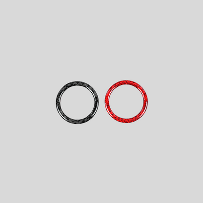 JDMuscle [22-25 WRX] P&S Series Carbon Fiber Trip Reset Button Frame Cover 1 PC | Black Carbon Fiber/ Red Carbon Fiber