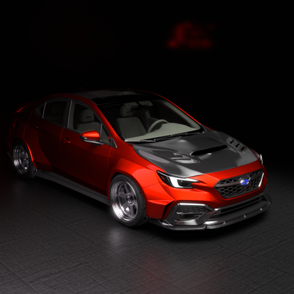JDMuscle [22-25 WRX] Carbon Fiber Naga Style Front Bumper Lip