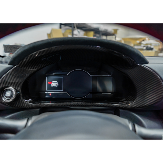 JDMuscle 22-25 BRZ/GR86 Tanso Dry Carbon Fiber Speedometer/ Cluster Cover w/ Gloss Finish
