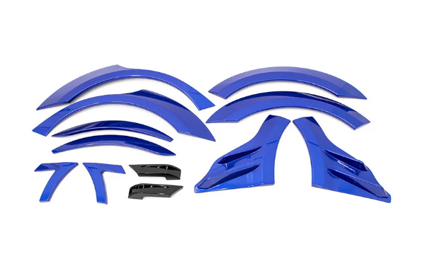 OLM S209 Style Paint Matched Fender Flare 12pc Set - Galaxy Blue Pearl - 2018-2021 Subaru WRX / STI
