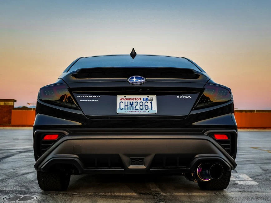 OLM Spec-AR LED Taillights (Smoke Lens / Black Base / Red Bar) - 2022-2025 Subaru WRX