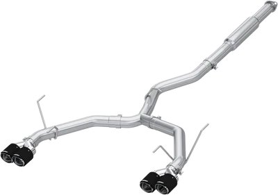 MBRP 3" Cat-Back, 2023 Subaru WRX 2.4L, Dual Split Rear, Quad CF Tips, Race Profile, T304 Stainless Steel