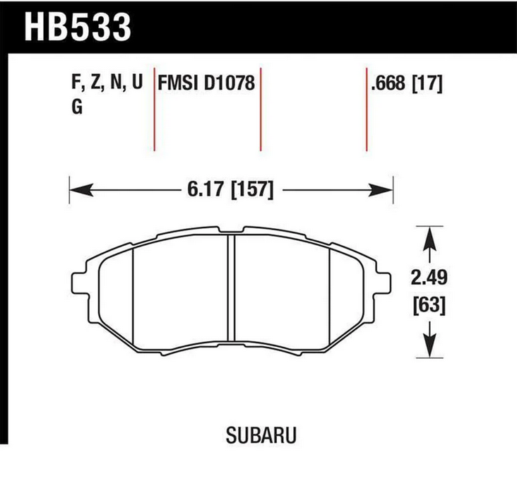 Hawk Ceramic Front Brake Pads | 15-21 WRX