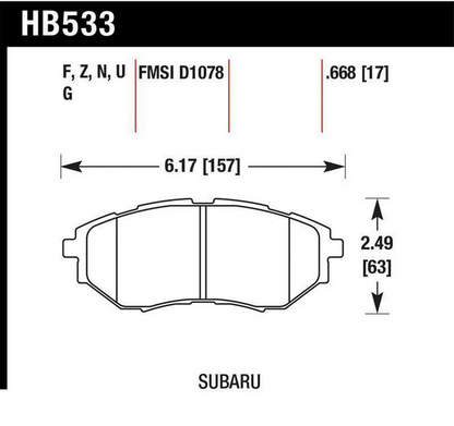 Hawk Ceramic Front Brake Pads | 15-21 WRX