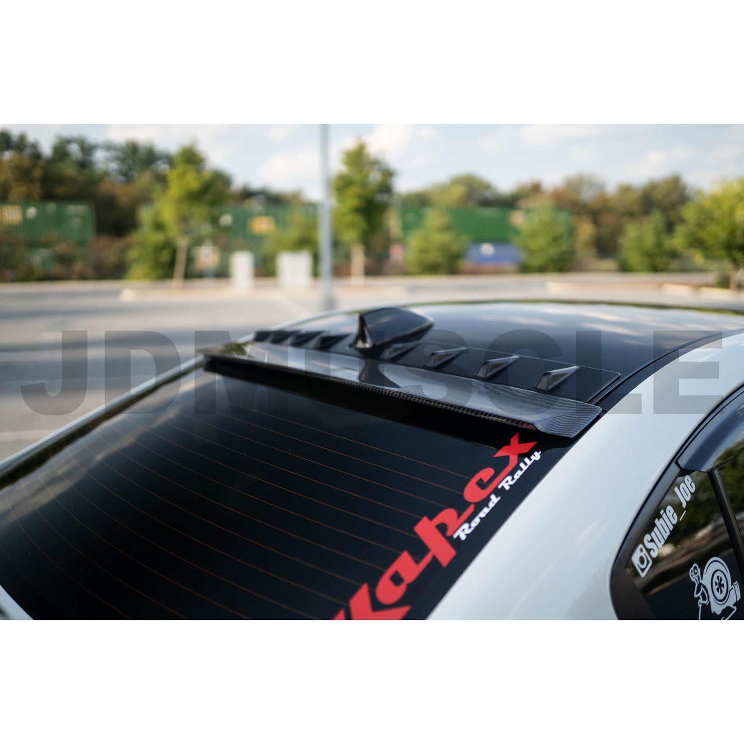 JDMuscle 15-21 WRX/STI Carbon Fiber Roof Spoiler V1