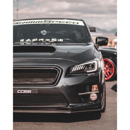 JDMuscle Tanso OE STYLE V1 FRONT CARBON FIBER LIP for 15-17 WRX/STI