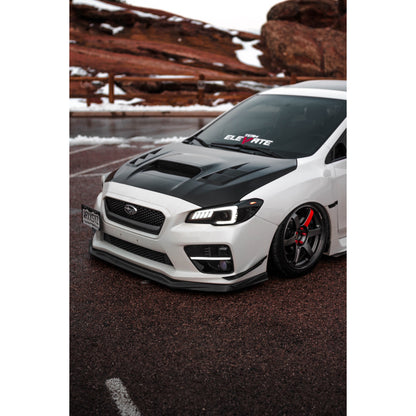 JDMuscle 15-17 WRX/STI VR Style Carbon Fiber Front Bumper Lip