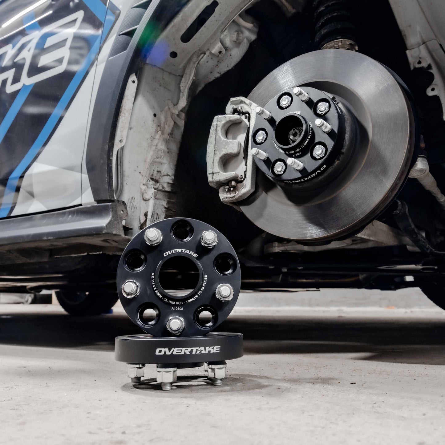 OVERTAKE Wheel Spacer Adapters - Pair - 25mm 5x100 to 5x114.3 - Subaru 2002-2014 WRX, 2004 STI, 2013-2026 BRZ/GR86, and more